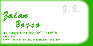 zalan bozso business card